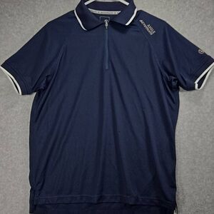 Aigle Men's 1/4 Zip Polo Shirt Performance Shirt Athletic Medium actimum